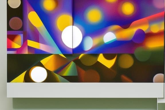 Geometric Pop Art Inspired by Bauhaus and Anime