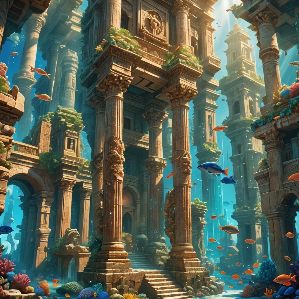 Atlantis: Shimmering City Beneath the Azure Waves