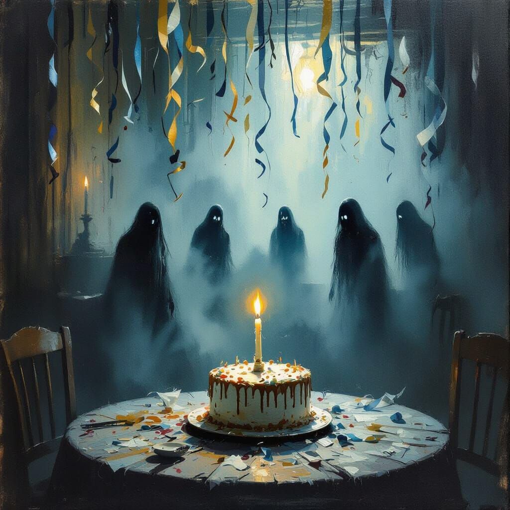 Ethereal Ghosts Haunt Abandoned Party Room