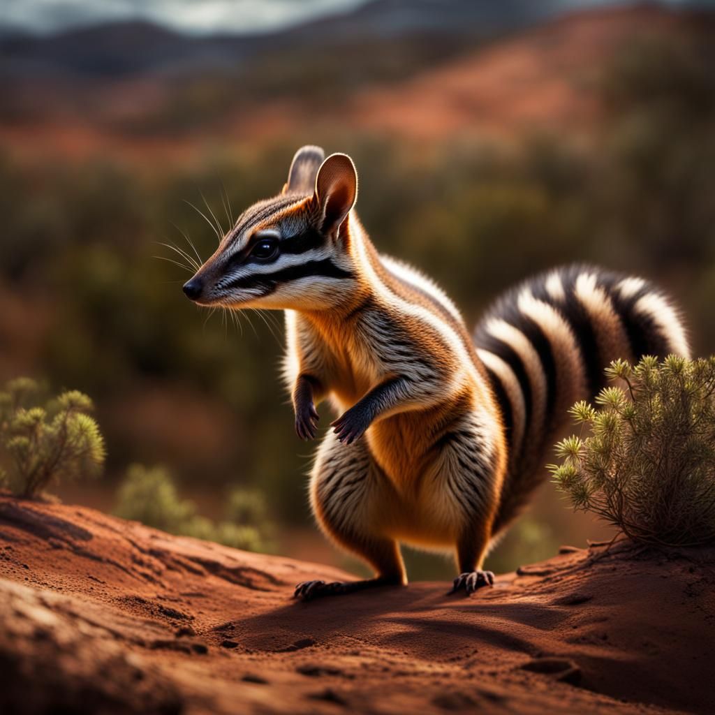 Detailed Numbat Portrait in Western Australia