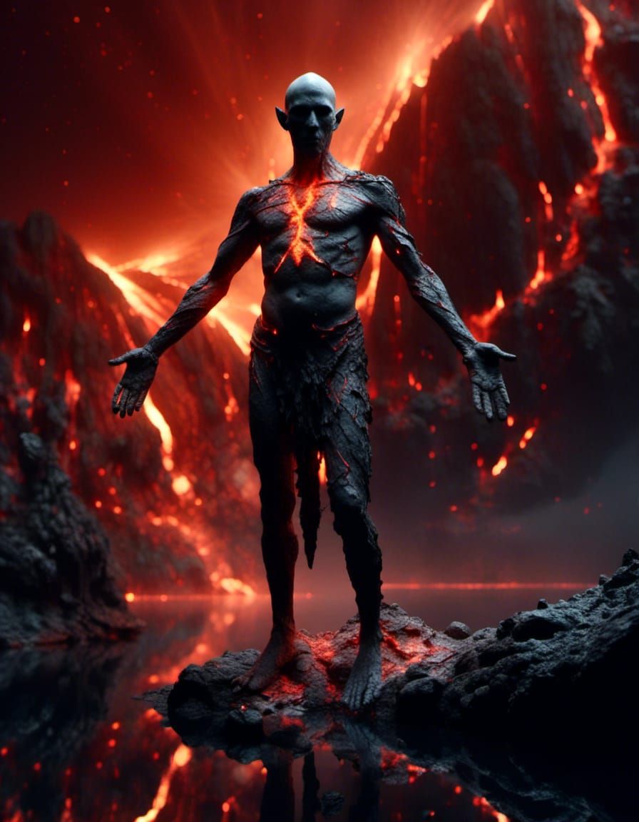 Dark Elf Reborn from Magma in Triumph