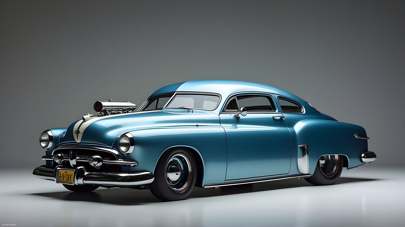 1951 Hudson Hornet Dragster Concept in Anime Style