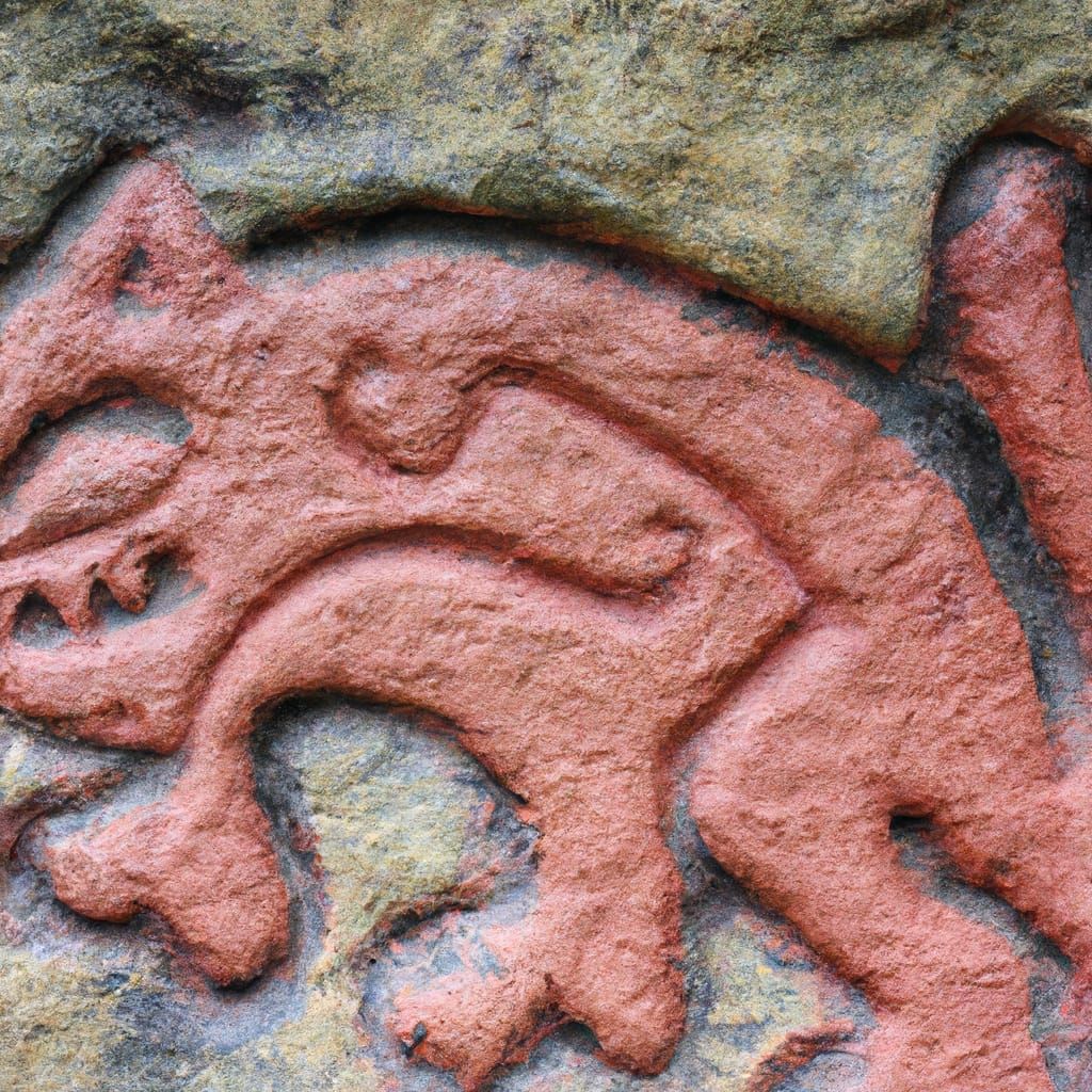 Scandinavian Petroglyph of a Sabertooth Tiger