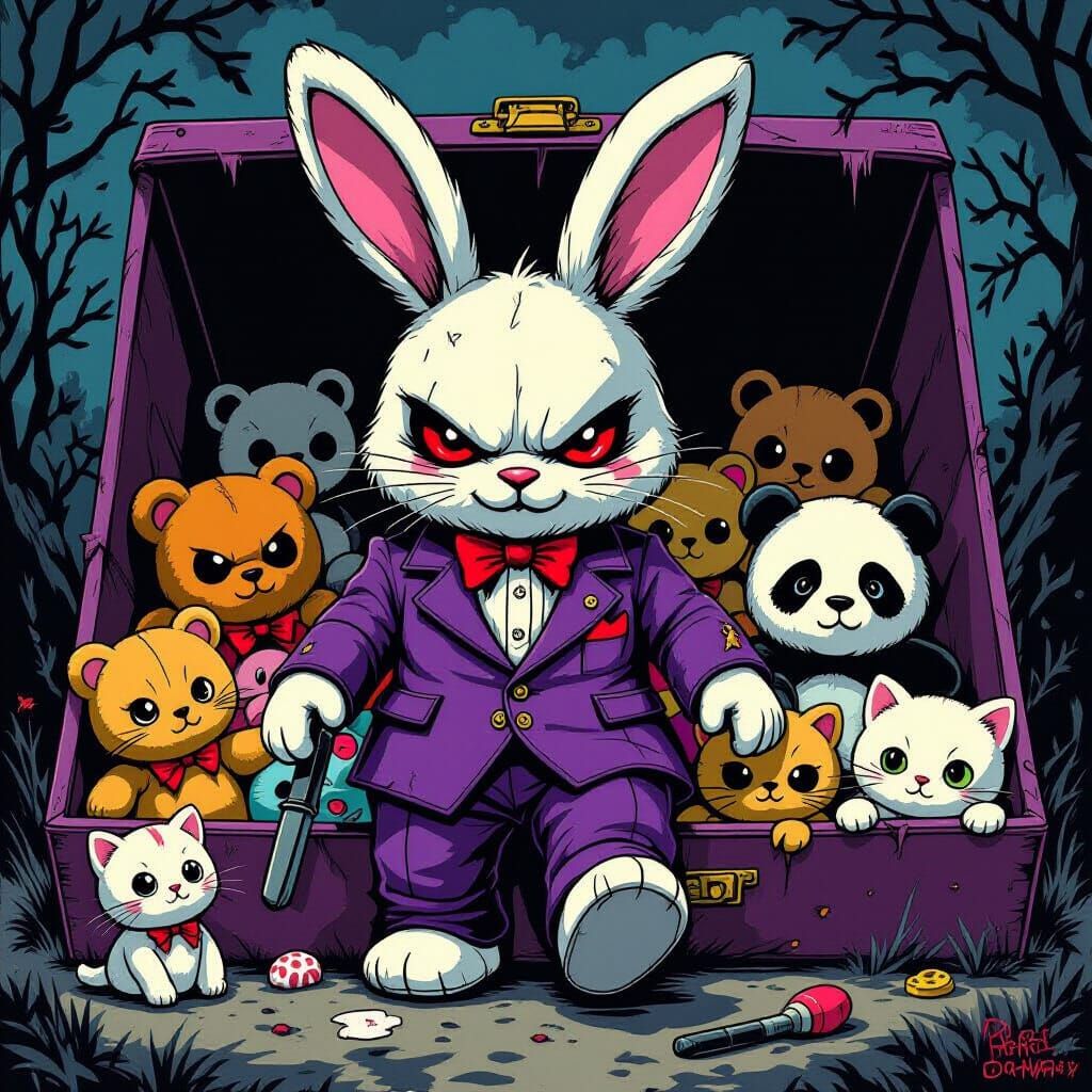 Evil Stuffed Bunny Leads Menacing Toy Army