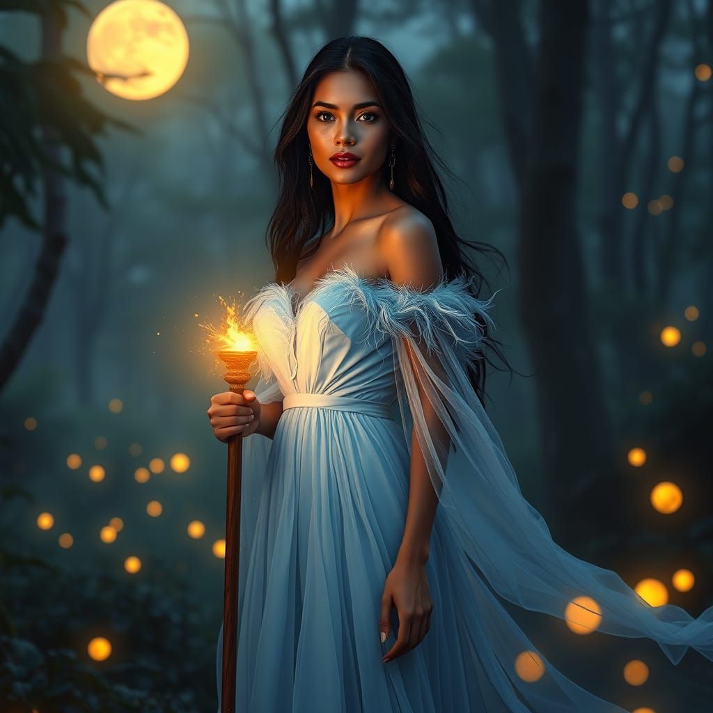 Ethereal Goddess of the Enchanted Forest