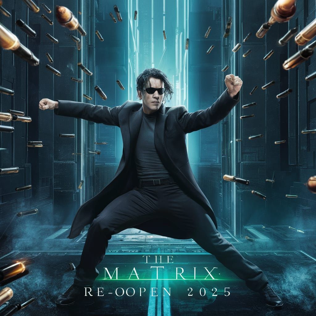 The Matrix Reopening: Neo Fight Scene Poster