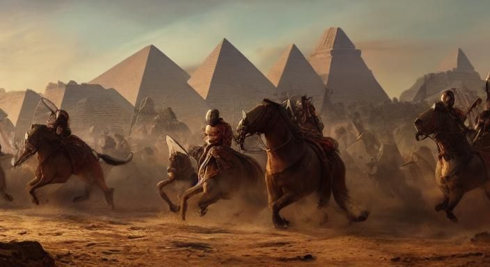 Epic Ancient Battle Scene: Matte Painting Concept Art