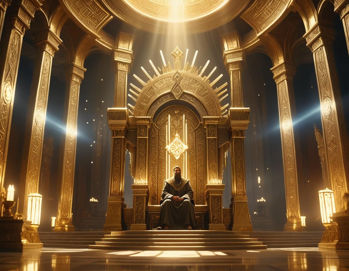 Majestic Throne Room with Divine Light