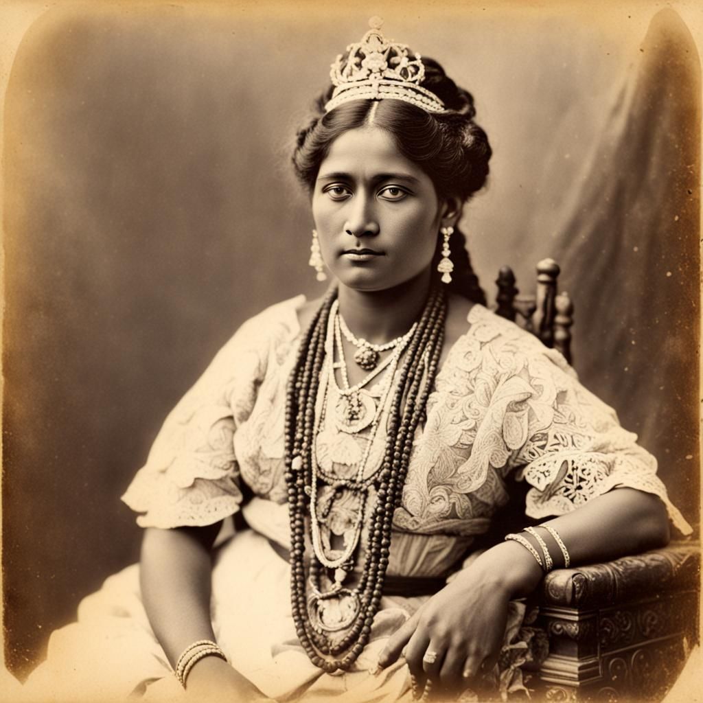 Queen Pōmare IV of Tahiti, Vintage Photograph