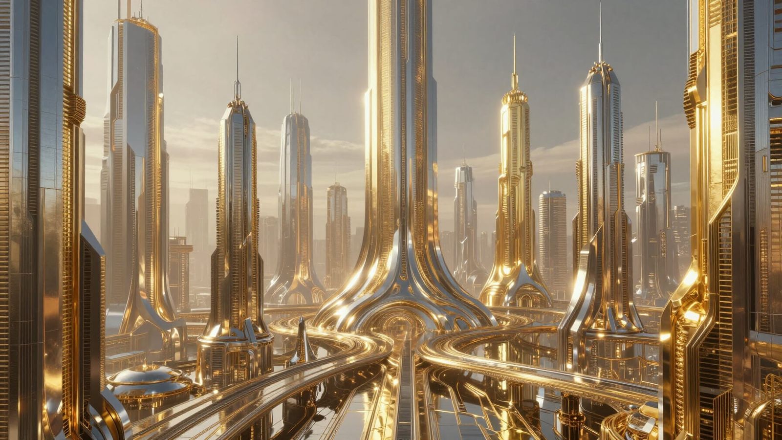Alien Metropolis of Silver and Gold