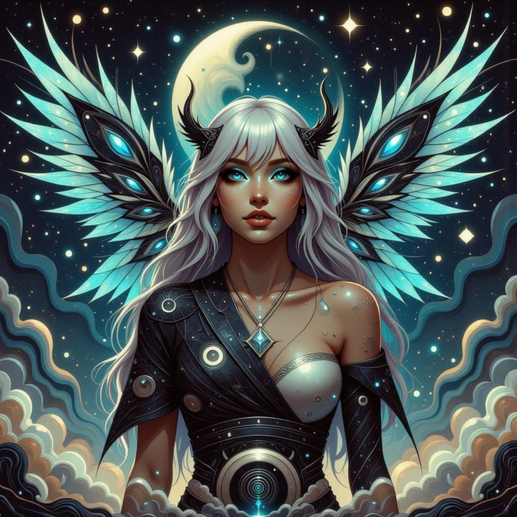 Radiant Faerie with Coffee Mug Charm Wings