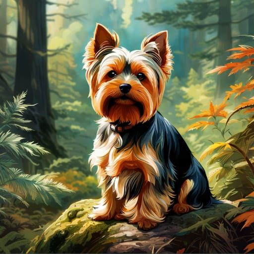 AI Generated Image of a Yorkie