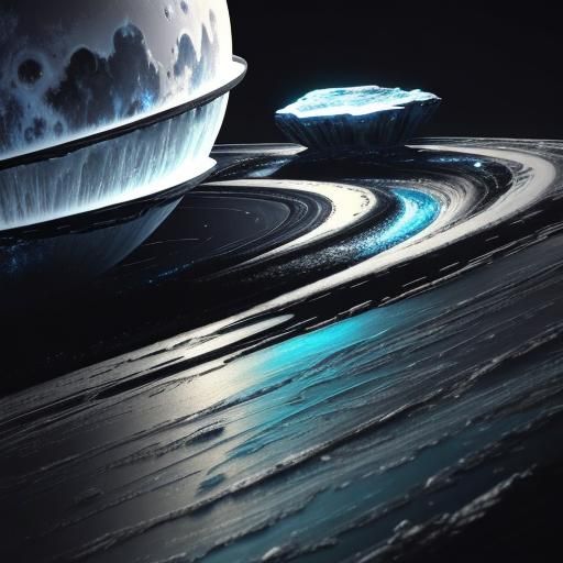 Planetary Plutonium Body in Dark, Icy Setting