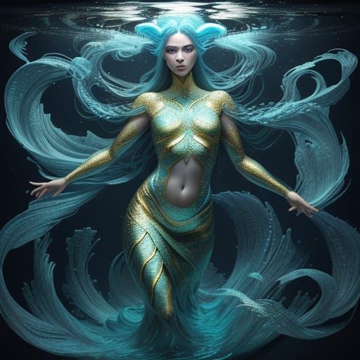Mystical Pisces in Dreamlike Digital Art