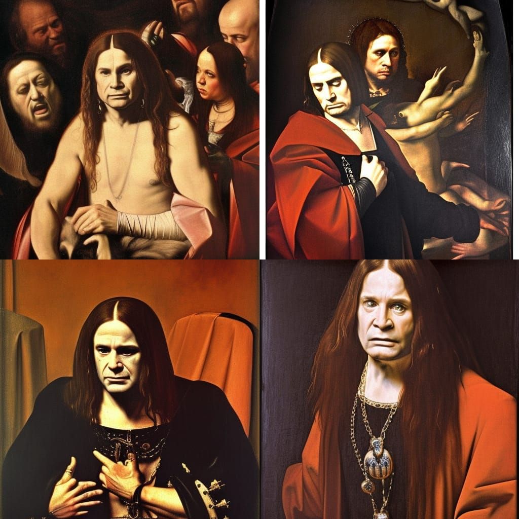 Ozzy Osbourne as Renaissance Portrait Painting