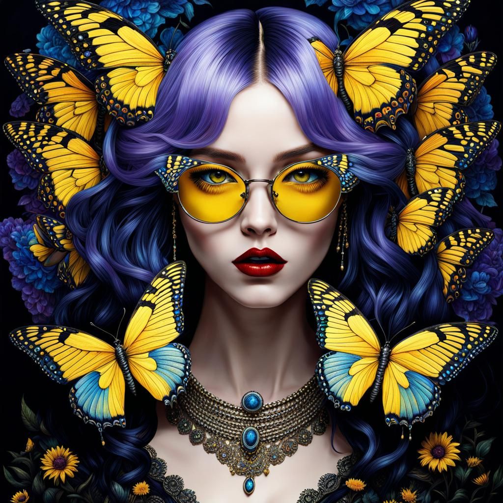 Ethereal Butterfly Angel in Surrealist Style