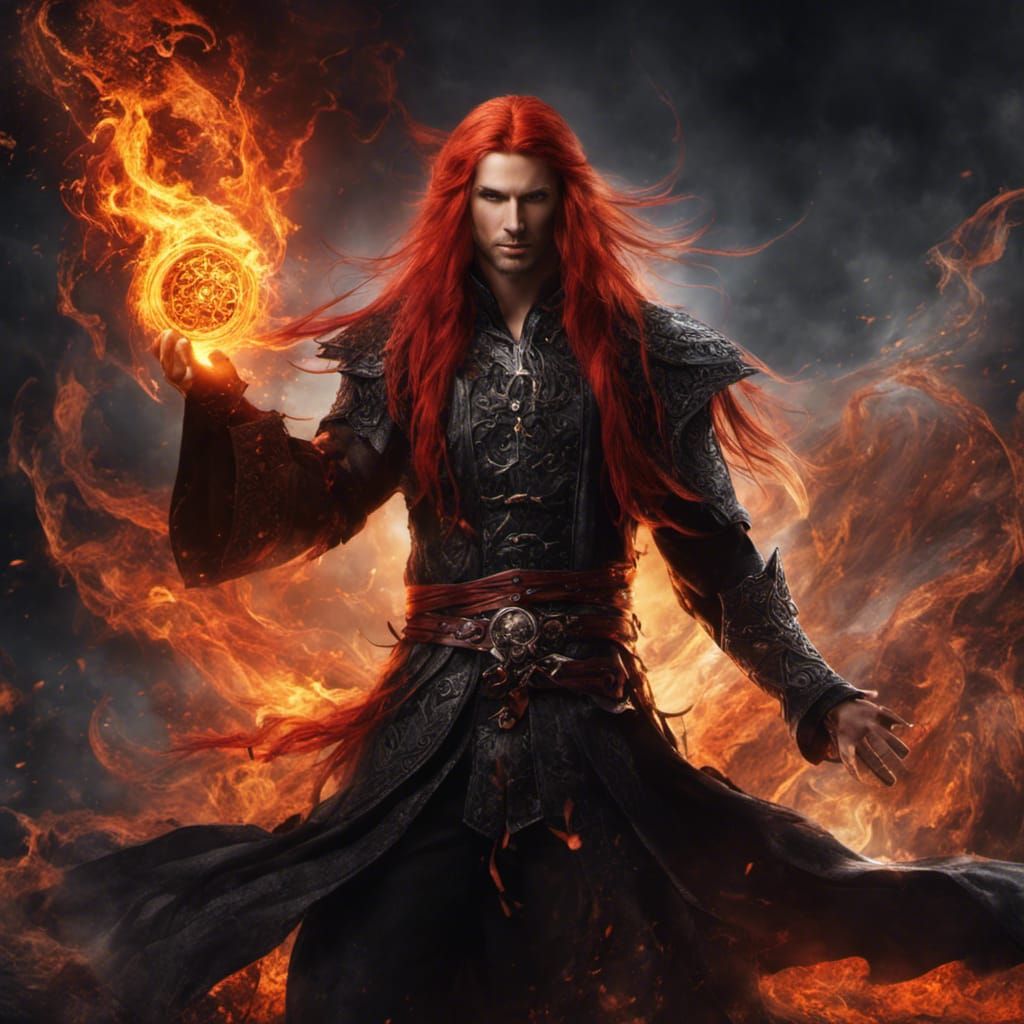 Epic HDR Image of Half-Elven Necromancer Warlock