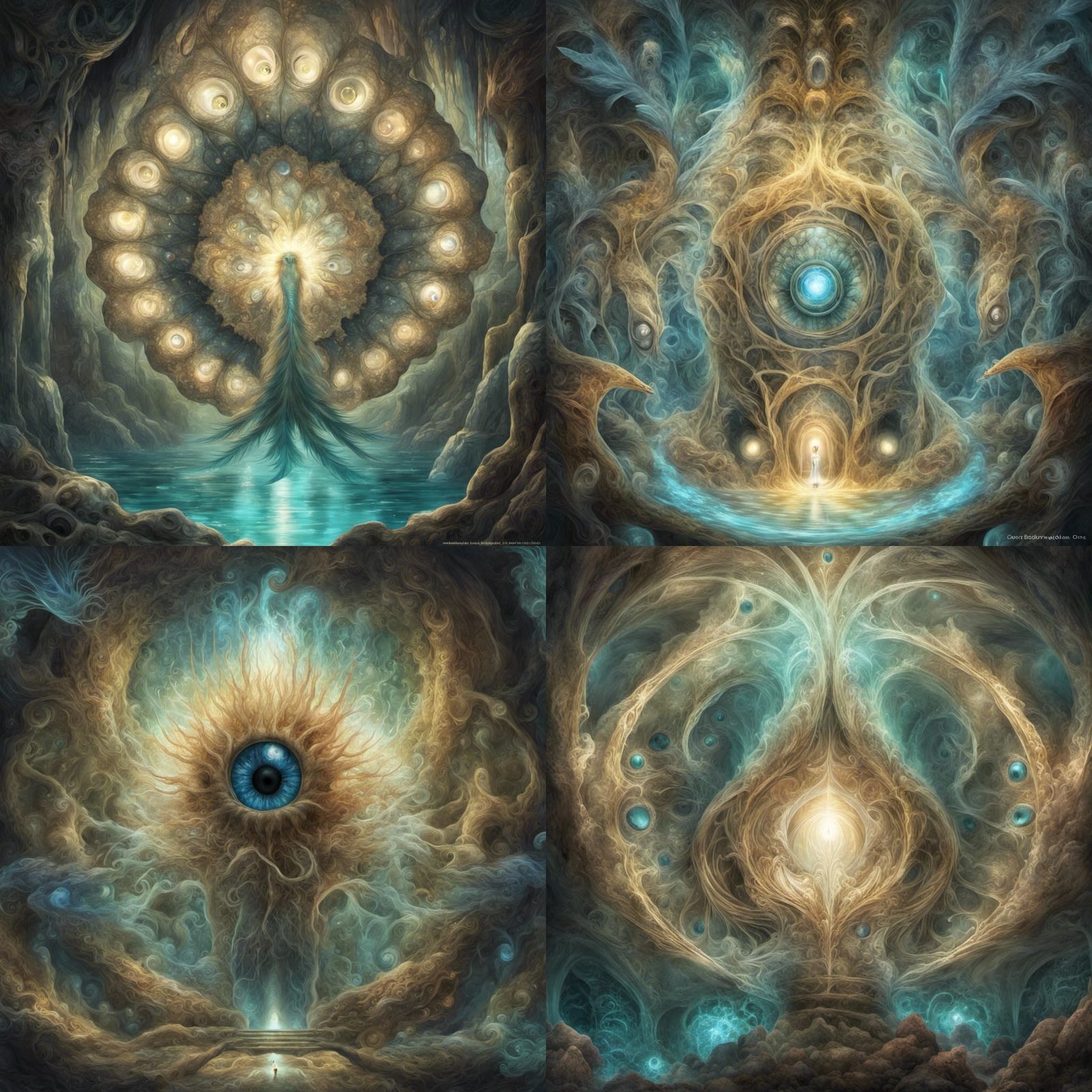 Mystical Dancing Hybrids in Fractal Forest