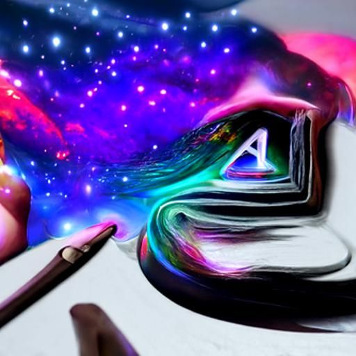 Cosmic Illustration of Dyslexia in Mixed Media