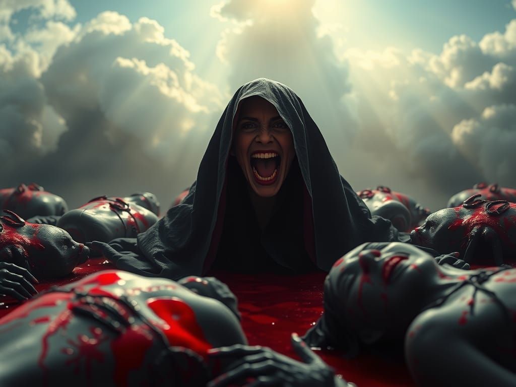 Macabre Ritual in Light and Shadow, Professional Photography