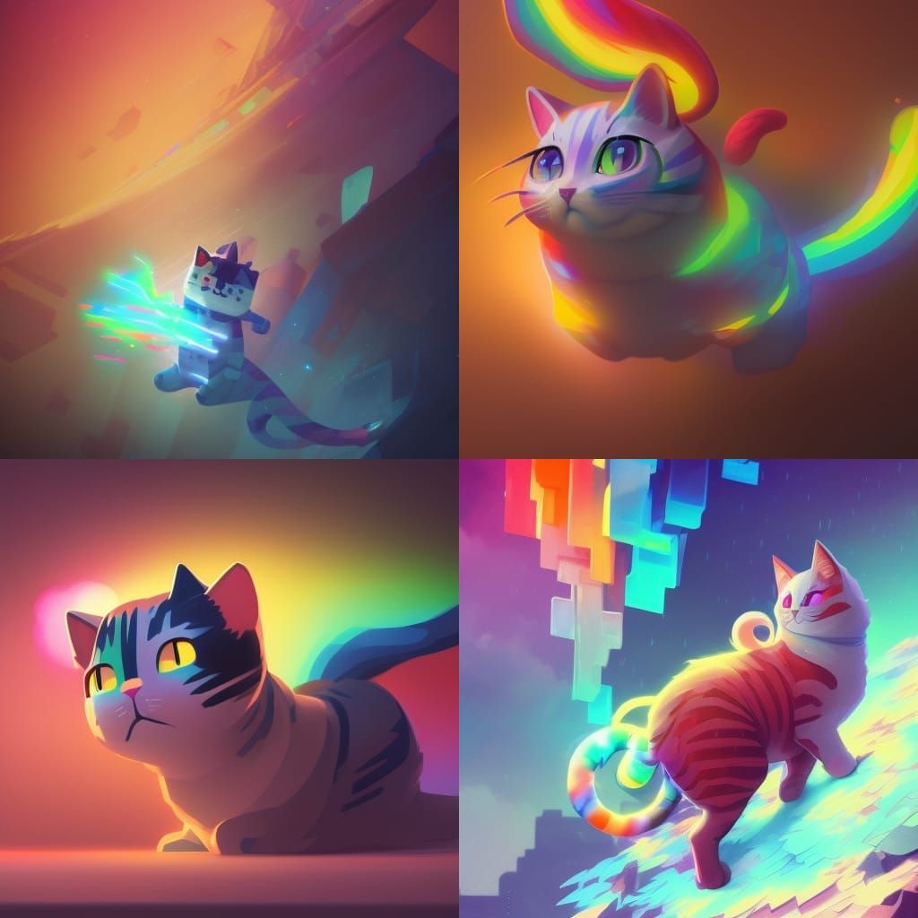 Hyperdetailed Nyan Cat Concept Art in 8K