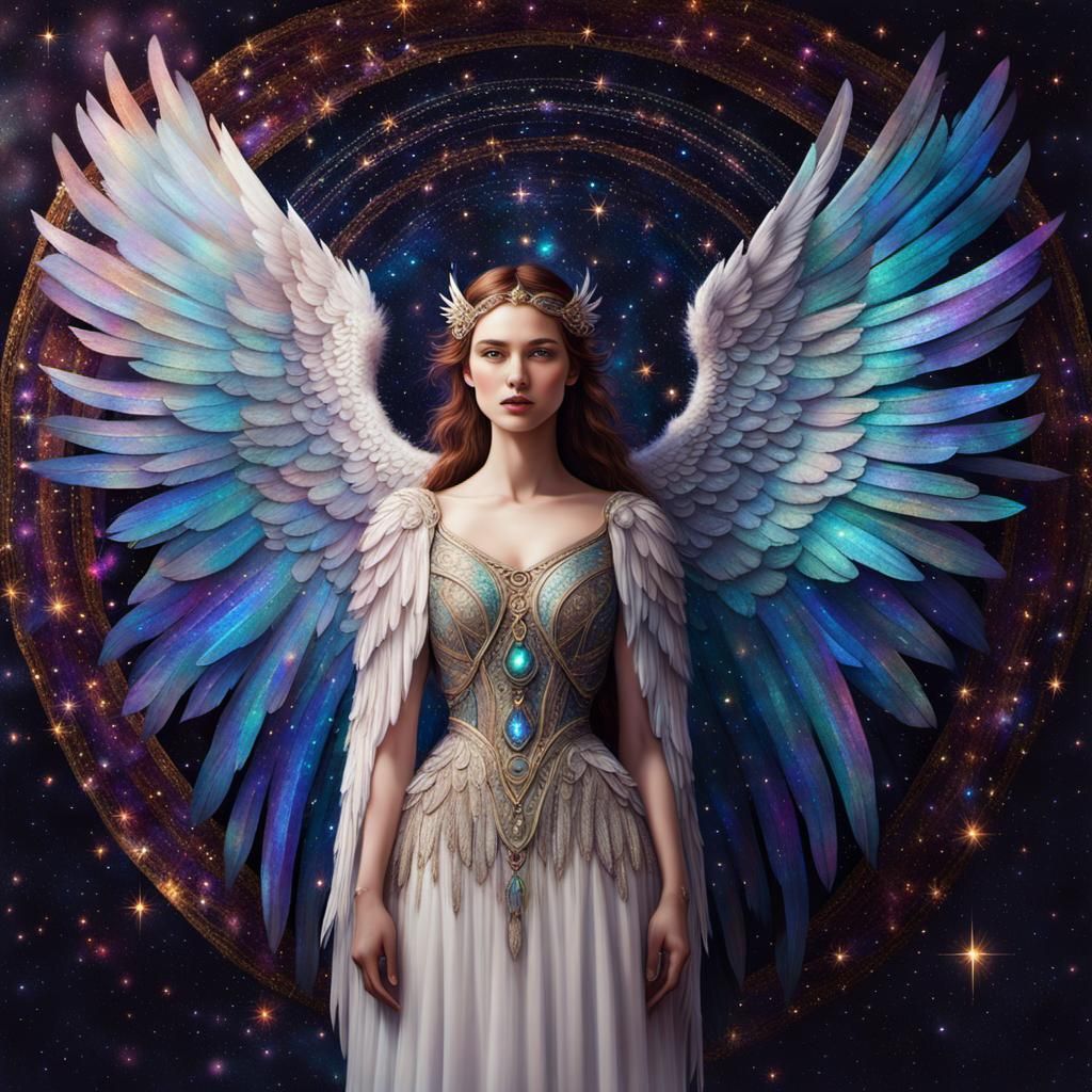 Ethereal Angelic Girl Between Worlds