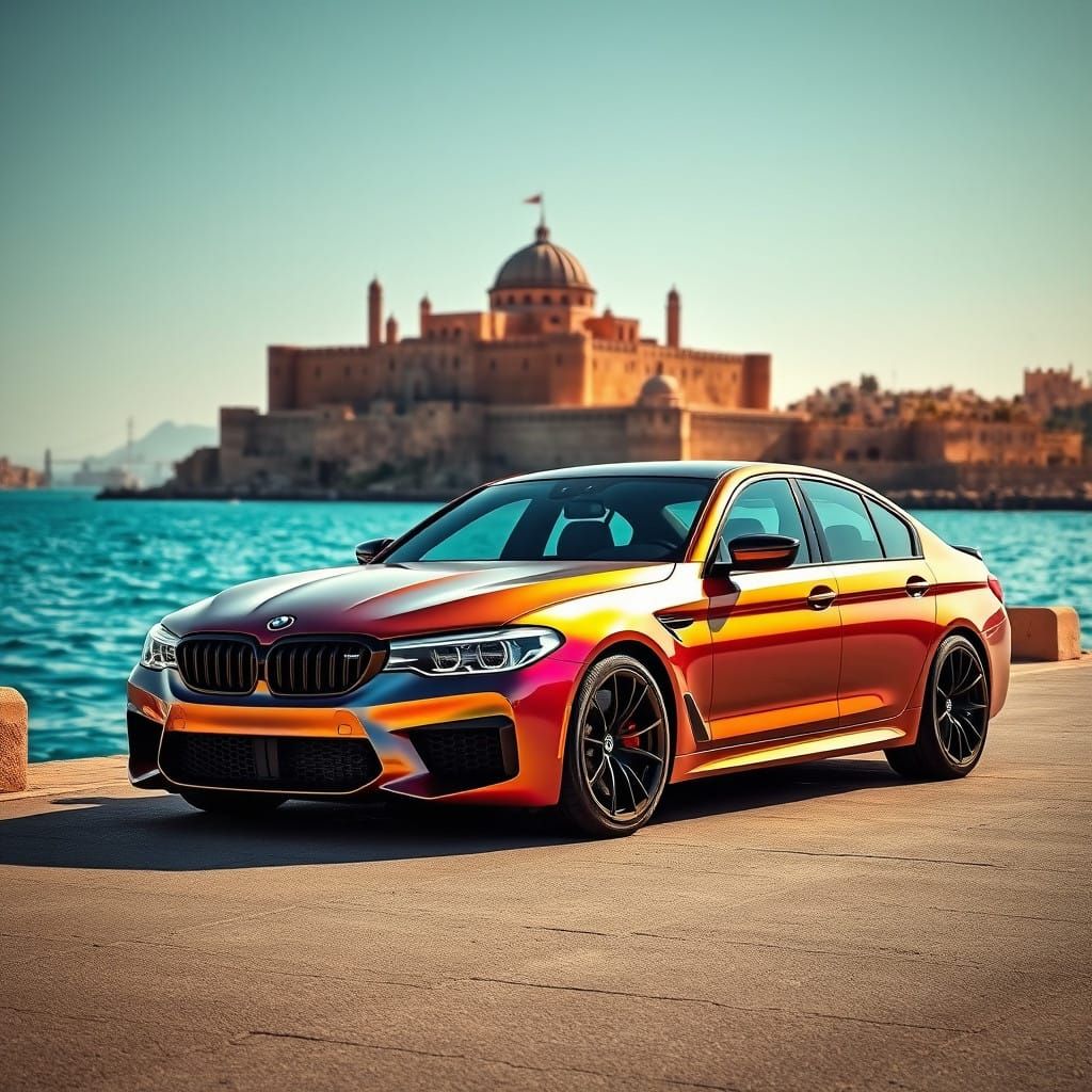 Sleek BMW M5 Shines in Egyptian Sunlight