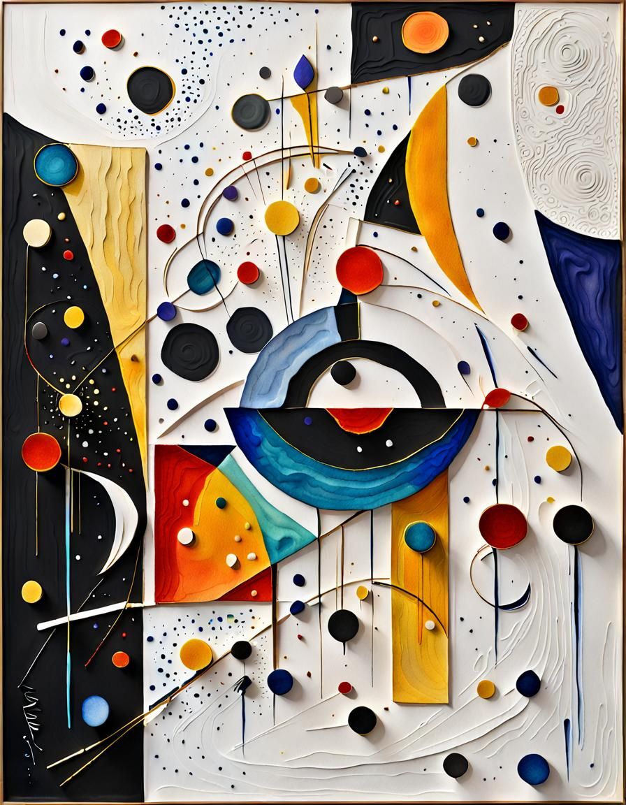 Abstract 3D Sculpture in Kandinsky Style