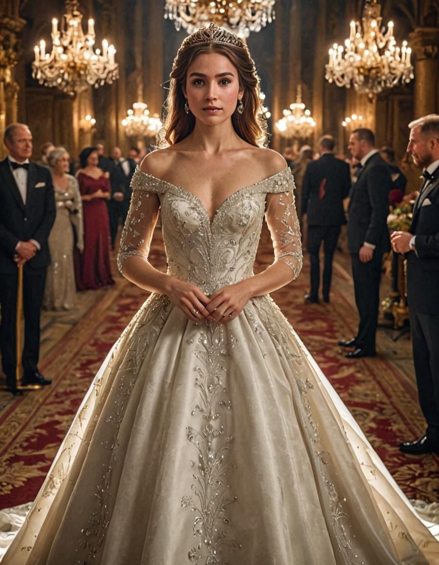 Beautiful Princess at Royal Engagement, Realistic Image