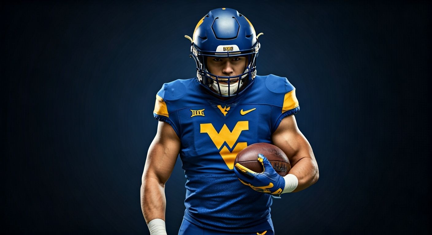 West Virginia Mountaineers Football Ultrarealistic Image