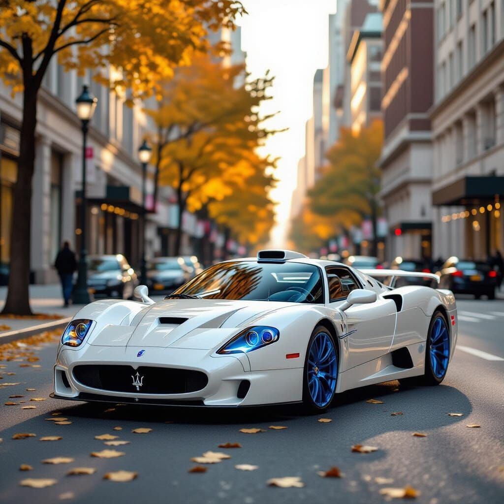 Maserati MC12 on 5th Avenue in Autumn Light
