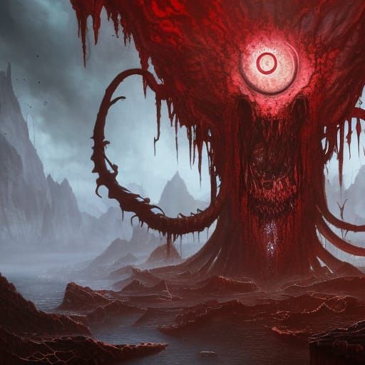 Horrific Eldritch Monster Embodiment of Suffering