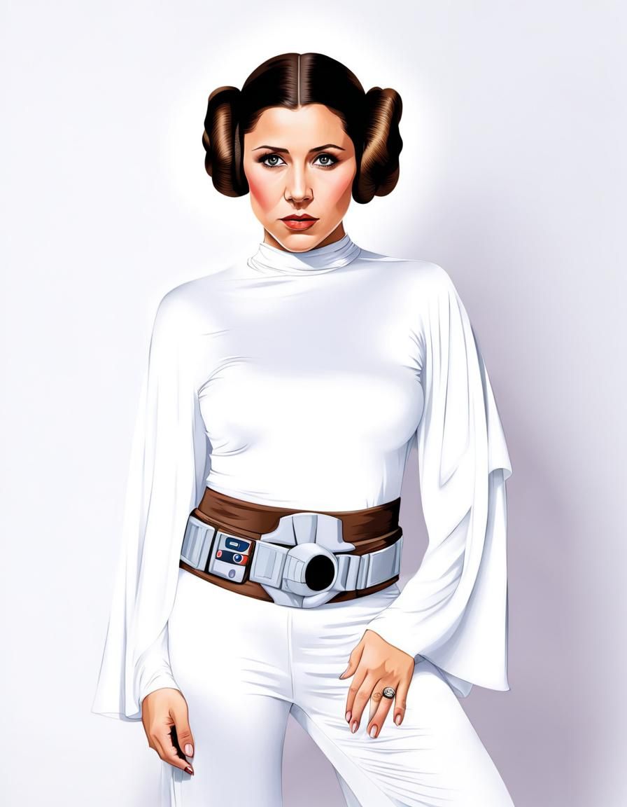 Princess Leia Digital Art Portrait