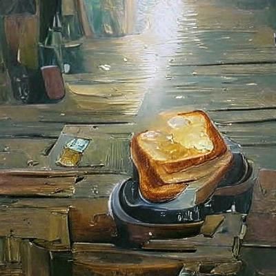 Toast as Oil Painting by James Gurney