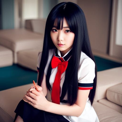 Anime Kawaii Girls in School Uniforms