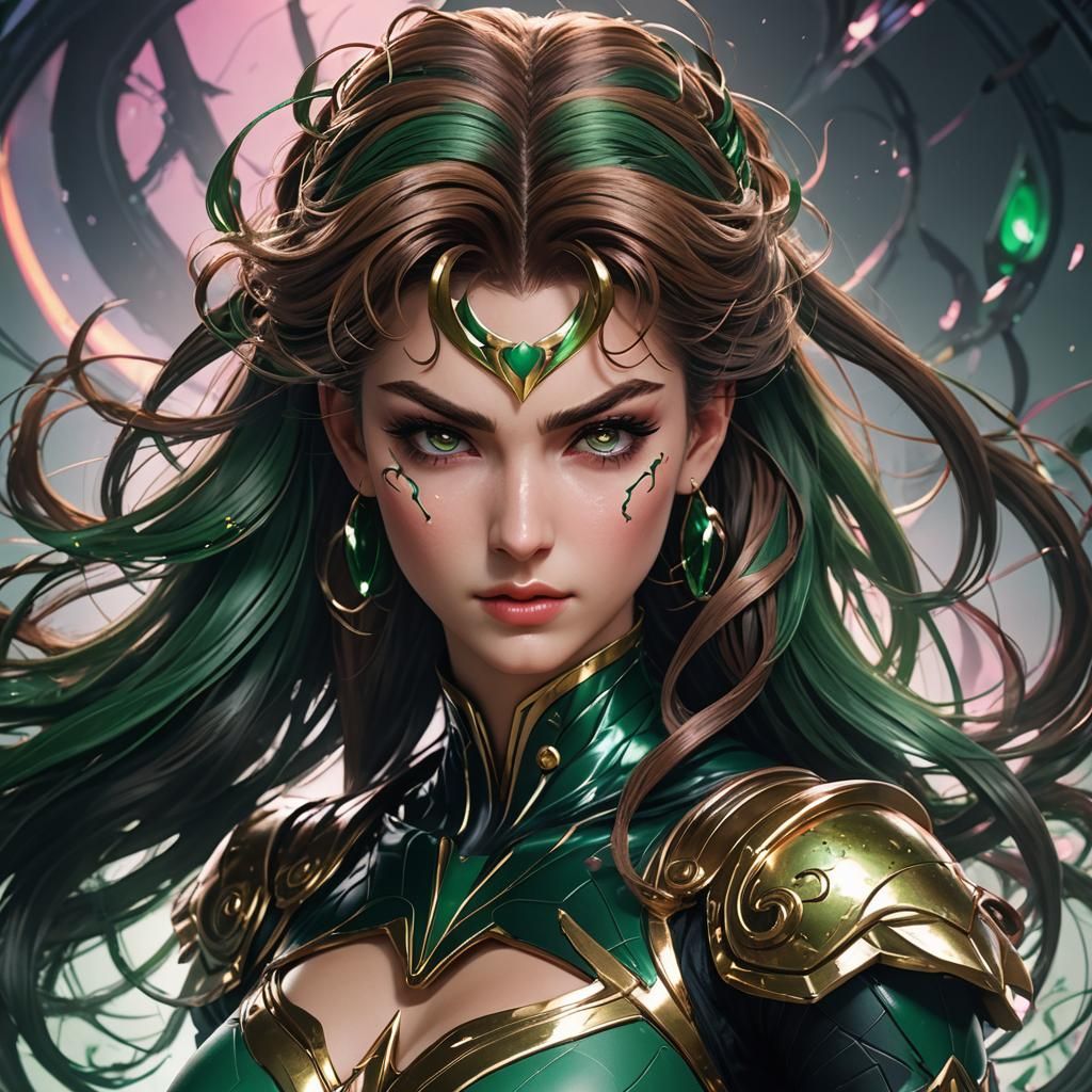 Sailor Jupiter with Venom Symbiote: Detailed Concept Art