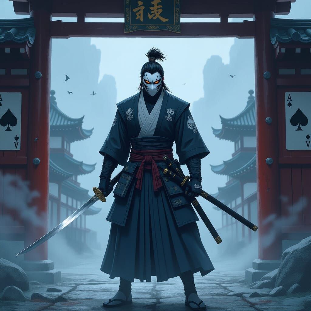 Jack of Spades Ronin Guards Mystical Dojo Entrance
