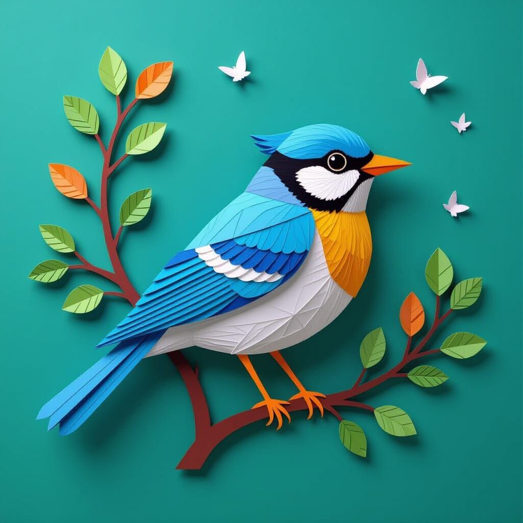 Colorful Paper Bird: Creative Paper Craft