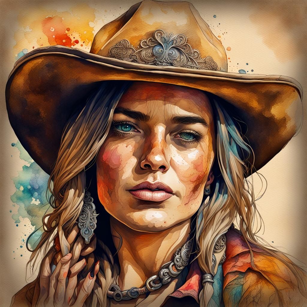 DUSTY TRAILS COWGIRL PORTRAIT 4