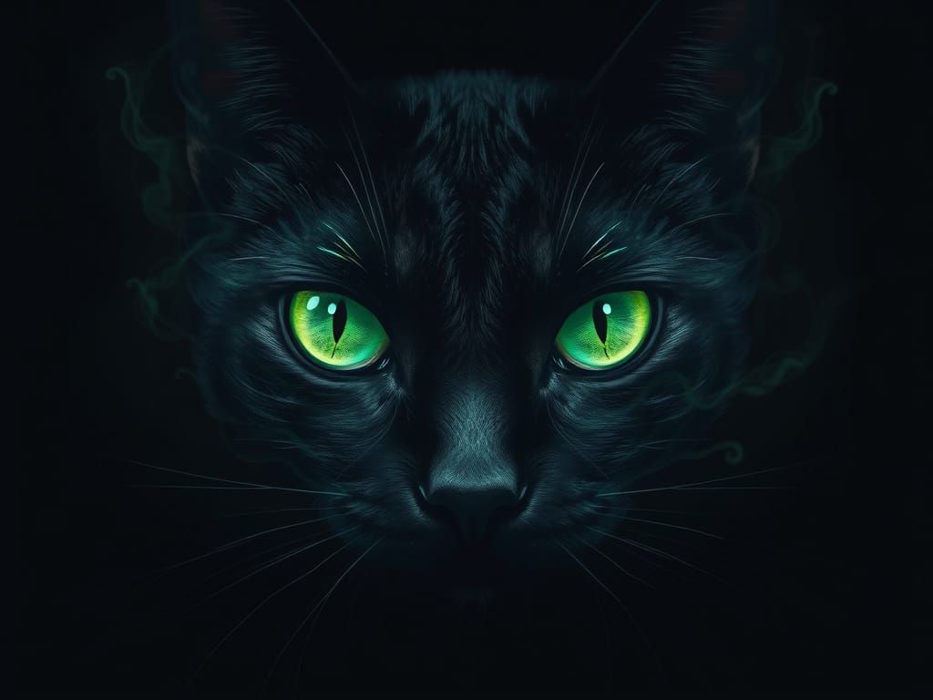 Ethereal Black Feline Mystic