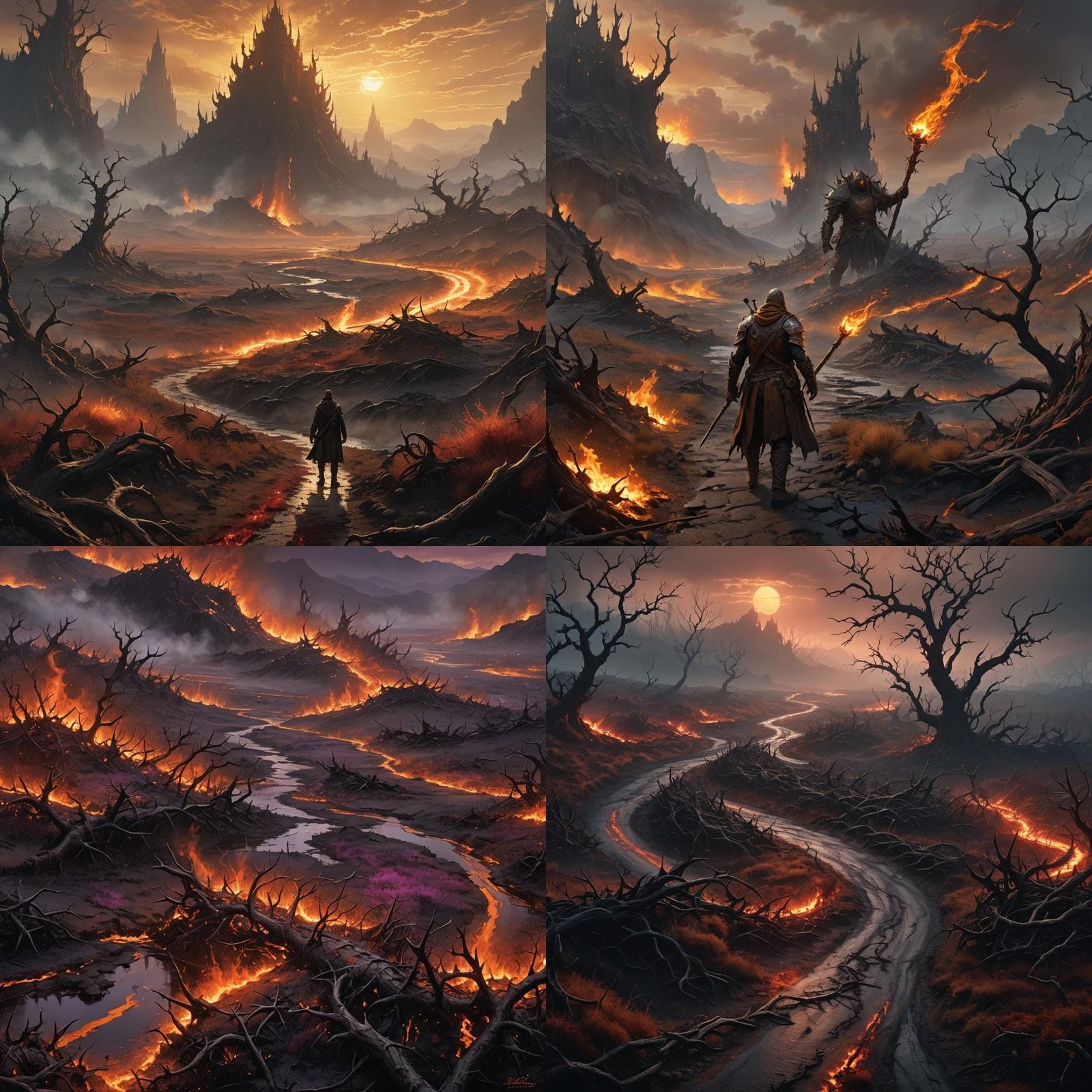 Blazing Mire: Fantasy Landscape in Deep Color
