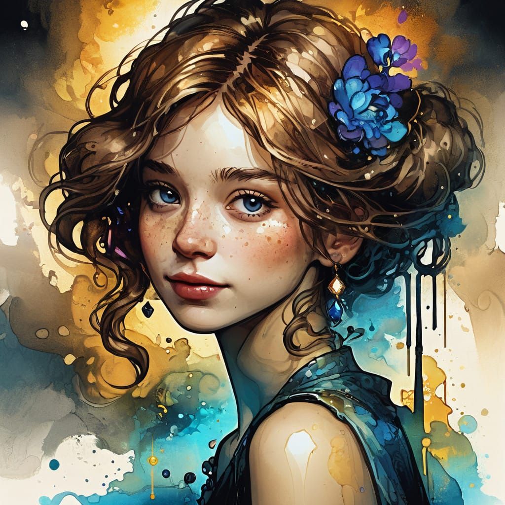 Alluring Portrait in Deep Saturation, Inspired by Masters