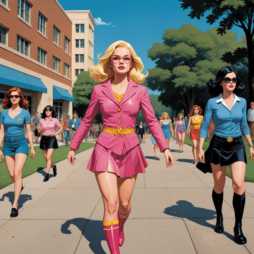 Elle Woods Leads a Feminist Revolution in Retro Comic Style