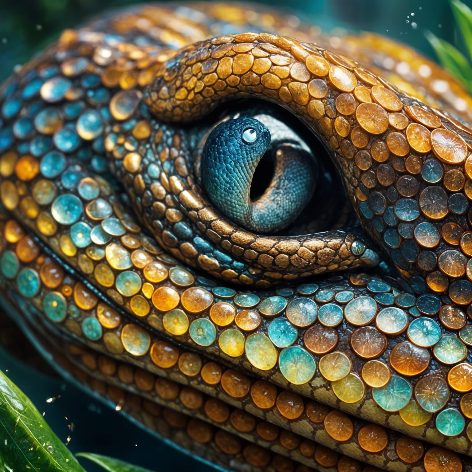 Adorable Snake with Innocent Eyes in 3D