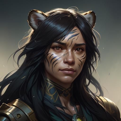 Hyperdetailed Portrait of Tiger Cubs in Digital Art