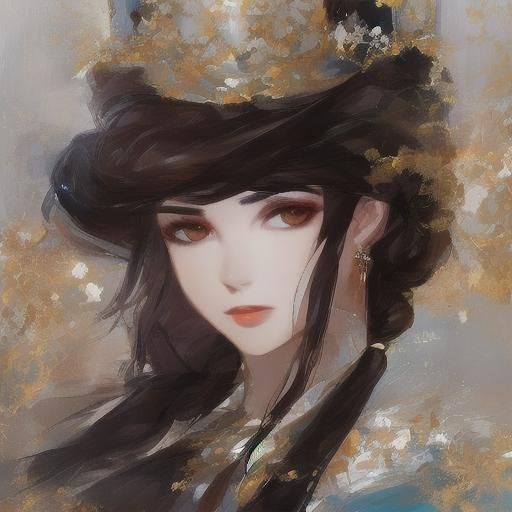 Insane Girl with Black Hair in Patient Attire