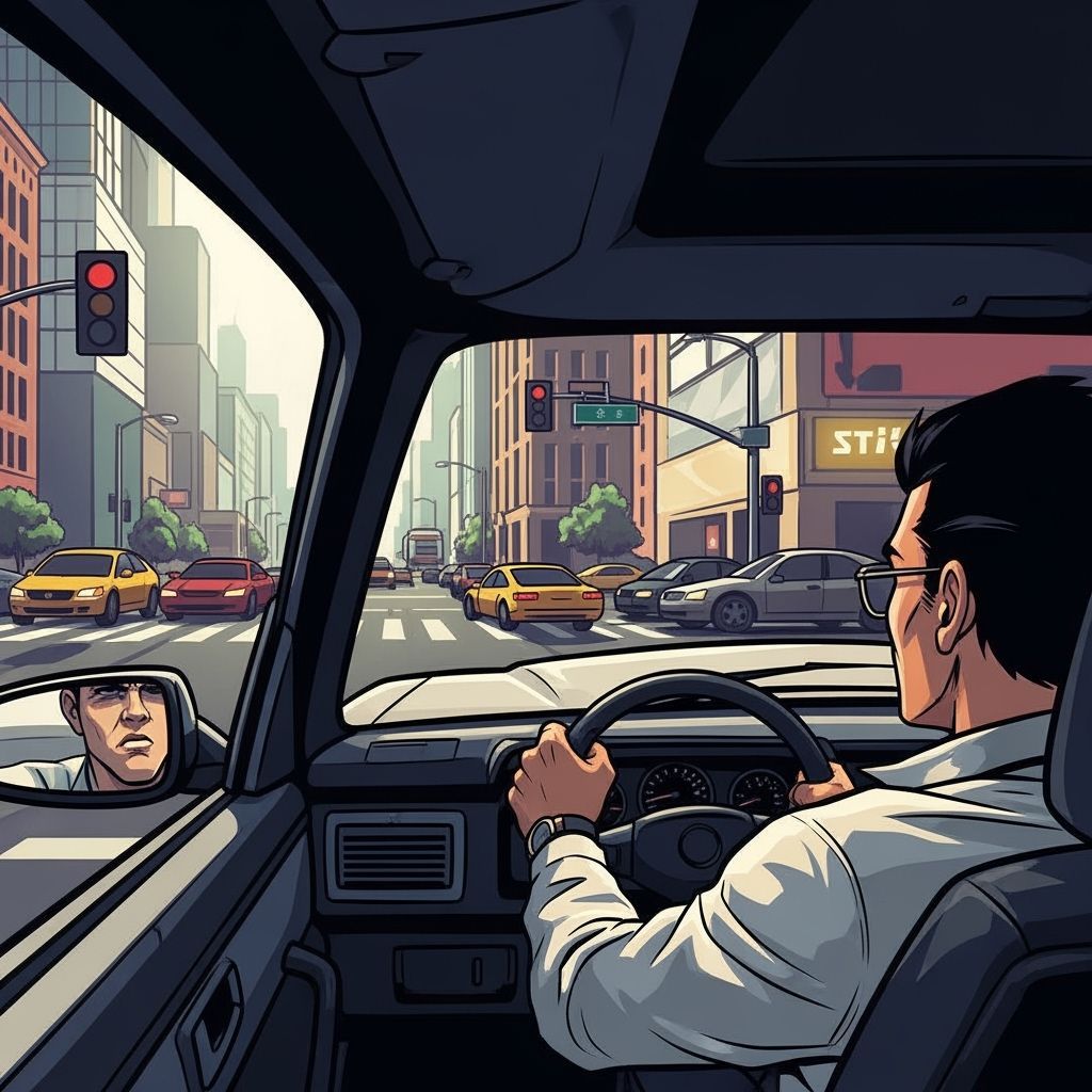 Futuristic City Drive in Syd Mead Style