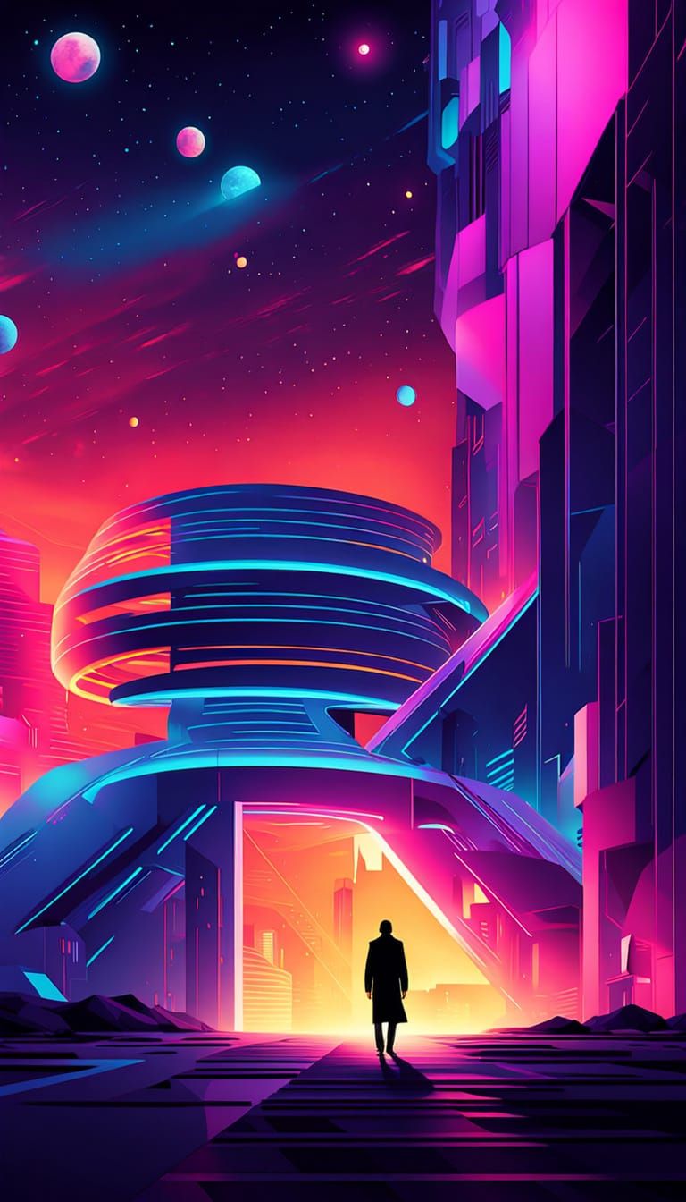 Surreal Cosmic Wanderer Discovers Mysterious Portal in Endle...