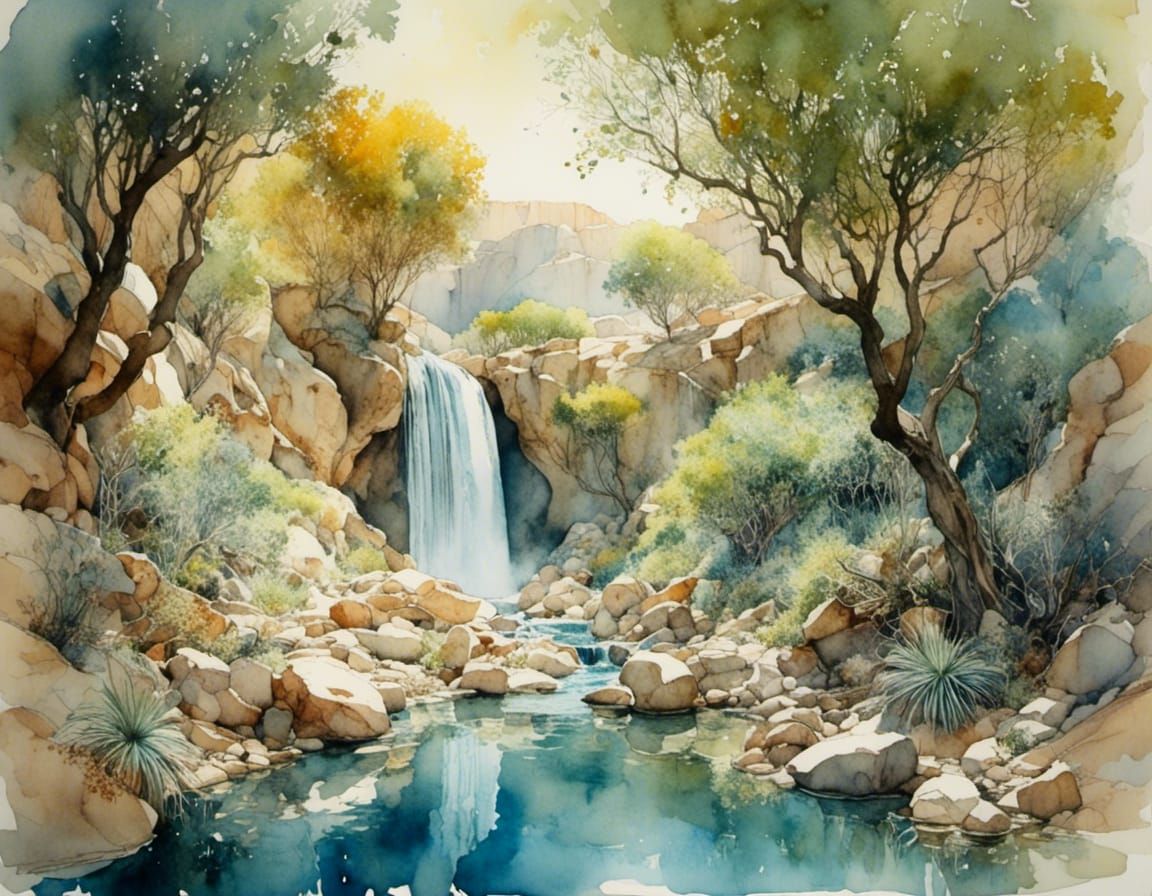 Arugot stream, Judean Desert