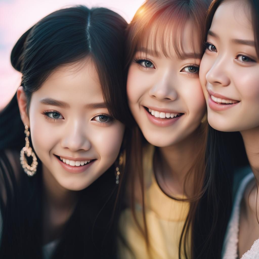Blackpink Members in Ethereal Heavenly Portrait